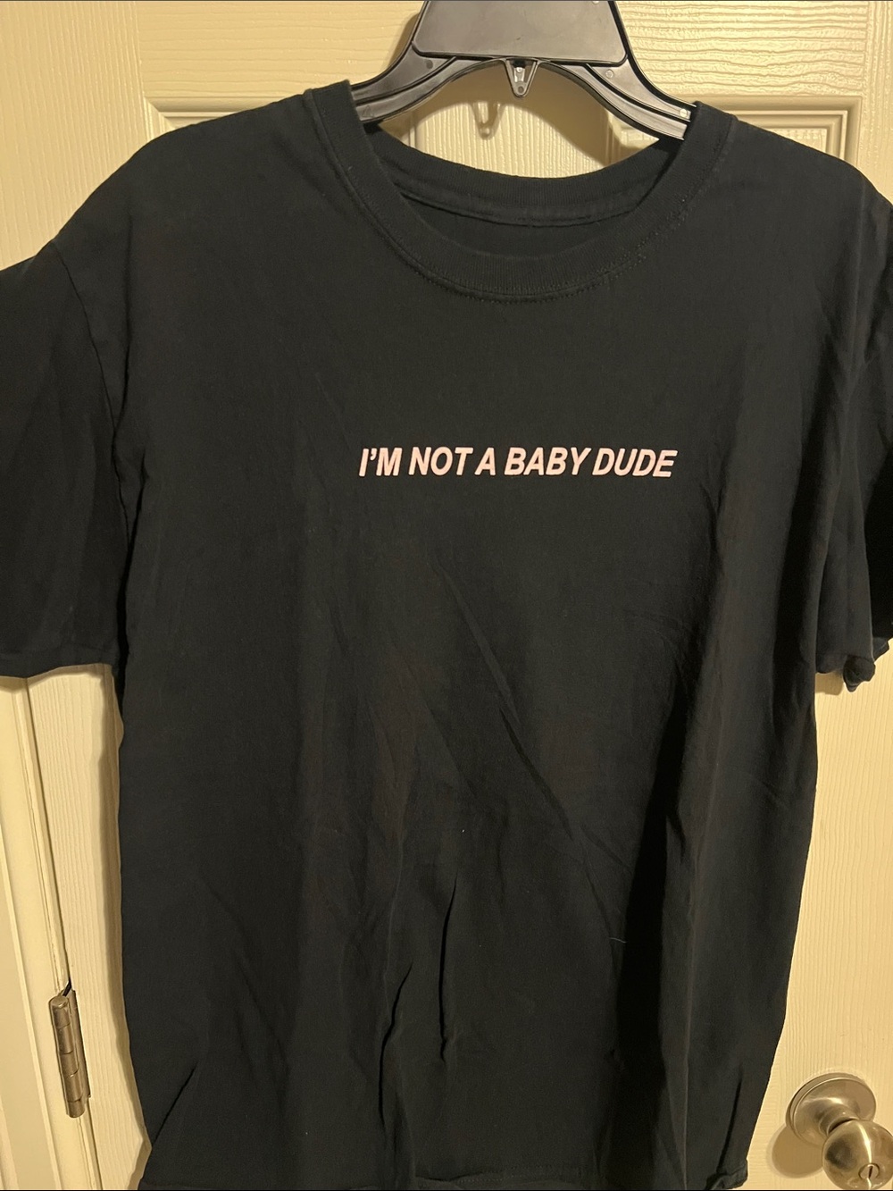 Black Graphic Tee "I'M NOT A BABY DUDE"  Danny Duncan